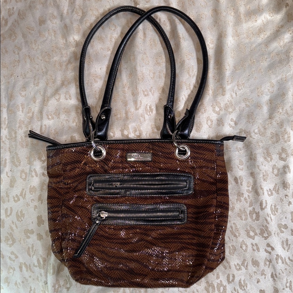 Rosetti Brown and Black Shoulder Bag